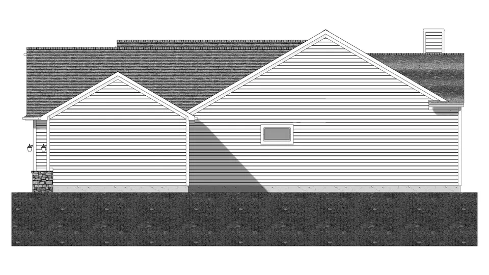 The Cedar Creek house plan, exterior view 2